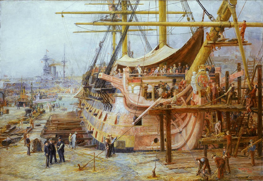 Restoring_HMS_Victory,_by_William_Lionel_Wyllie.jpg